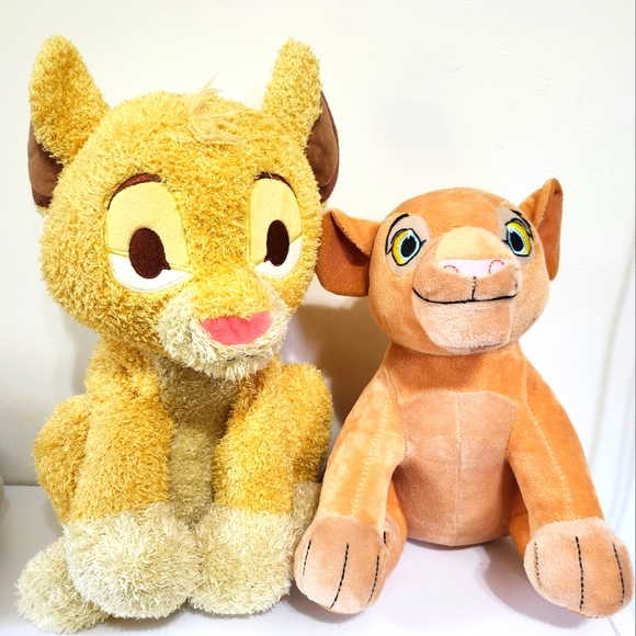 Disney Store Parks Simba The Lion King Plush Toy NOT WEIGHTED Nala Set Cute - Picture 1 of 4